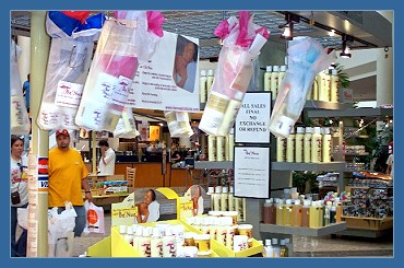 Shopping Mall display of Be'Nue products